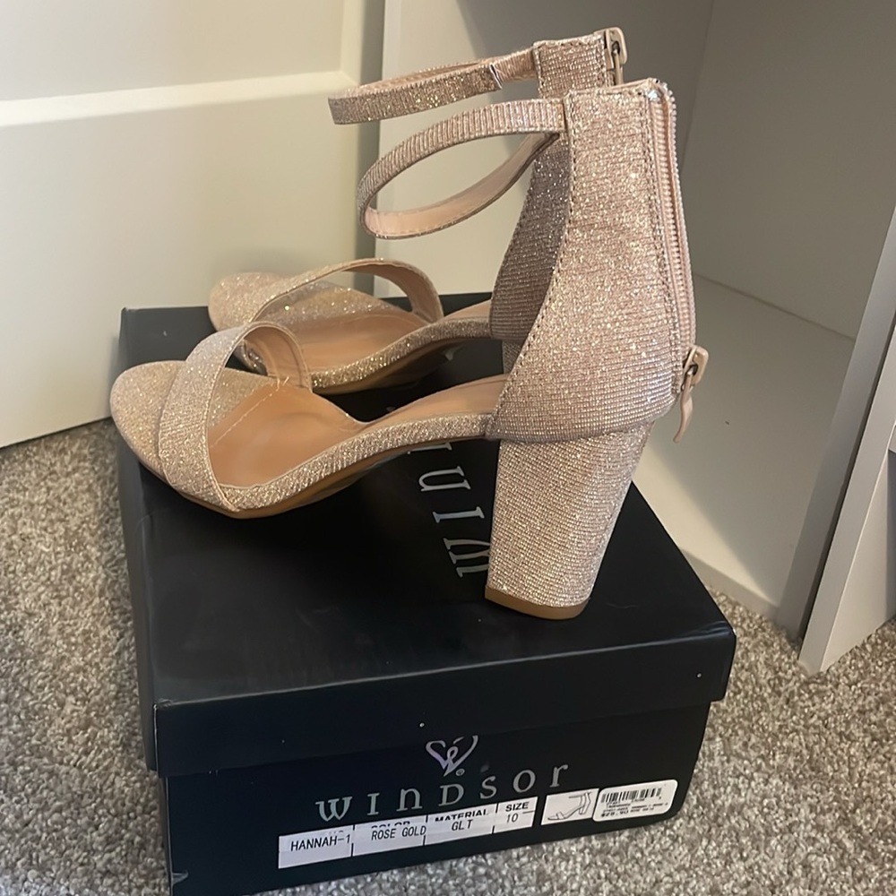 Windsor Rose Gold Heels- Size Women’s 10
